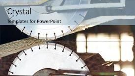  Presentation with industrial machine - Amazing presentation theme having affx - industrial granite cutting machine backdrop and a  colored foreground