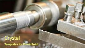  Presentation with process - PPT theme having affx - industrial metal work machining process background and a  colored foreground