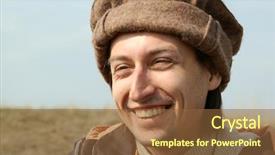  Presentation with afghanistan - Cool new presentation theme with afghanistan - portrait of happy man backdrop and a  colored foreground