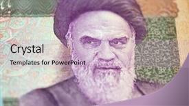  Presentation with middle east map countries - Presentation with afghanistan - variety of middle east banknotes background and a lemonade colored foreground