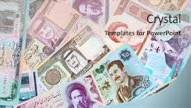  Presentation with middle east demographic - PPT layouts having afghanistan - variety of middle east banknotes background and a lemonade colored foreground