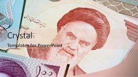  Presentation with middle east - Theme with afghanistan - variety of middle east banknotes background and a lemonade colored foreground