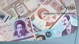  Presentation with middle east map countries - Slide deck consisting of afghanistan - variety of middle east banknotes background and a mint green colored foreground