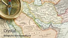  Presentation with map vintage - Colorful theme enhanced with afghanistan - vintage 1907 copyrighted expired map backdrop and a lemonade colored foreground