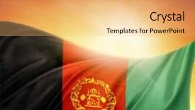  Presentation with afghanistan - PPT theme consisting of afghanistan flag in front background and a yellow colored foreground