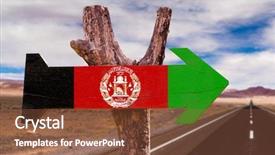  Presentation with afghanistan - Audience pleasing presentation consisting of afghanistan flag wooden sign backdrop and a tawny brown colored foreground