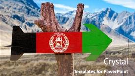  Presentation with afghanistan - Presentation enhanced with afghanistan flag wooden sign background and a violet colored foreground