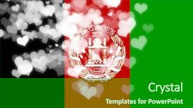  Presentation with afghanistan - Amazing PPT theme having afghanistan flag backdrop and a black colored foreground