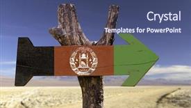  Presentation with afghanistan - Slides with afghanistan wooden sign background and a ocean colored foreground