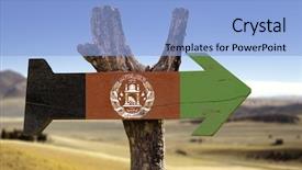  Presentation with afghanistan - Audience pleasing presentation consisting of afghanistan wooden sign backdrop and a light blue colored foreground