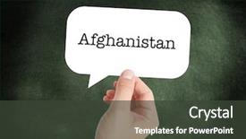  Presentation with afghanistan - Cool new presentation theme with afghanistan written on a speechbubble backdrop and a  colored foreground