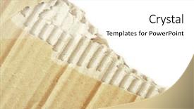  Presentation with corrugated cardboard - Cool new slides with afib - brown corrugated cardboard sheet background backdrop and a  colored foreground