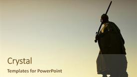  Presentation with culture - Cool new presentation theme with afonso henriques statue in guimaraes backdrop and a cream colored foreground