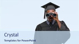  Presentation with african american talent show - Theme with afraid and excited with fear background and a sky blue colored foreground