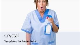  Presentation with pregnant woman cleaning - Beautiful PPT layouts featuring afraid and excited with fear backdrop and a light blue colored foreground