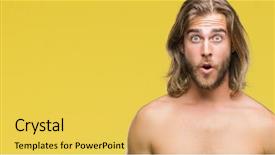  Presentation with afro hair salon - PPT theme enhanced with afraid and shocked with surprise background and a yellow colored foreground