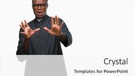  Presentation with african american talent show - Theme having afraid and terrified with fear background and a  colored foreground