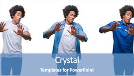  Presentation with african american business - Presentation design enhanced with afraid and terrified with fear background and a teal colored foreground