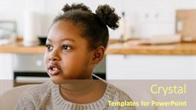  Presentation with funny - Theme enhanced with afriacan-cute-child-girl background and a tawny brown colored foreground
