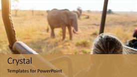  Presentation with africa safari - Slides enhanced with africa - adorable little girl in kenya background and a gold colored foreground