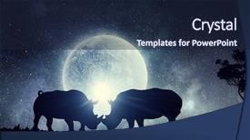  Presentation with safari - Beautiful theme featuring africa 3d - natural safari landscape and fighting backdrop and a  colored foreground