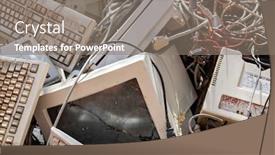  Presentation with electronic recycling - Presentation theme consisting of africa and asia are shipped background and a gray colored foreground