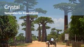  Presentation with africa madagascar - Cool new slide deck with africa at sunny day madagascar backdrop and a teal colored foreground