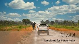  Presentation with dangers - Presentation enhanced with africa-dangers-of-the-animals background and a coral colored foreground