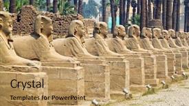  Presentation with africa - Colorful slides enhanced with africa-egypt-luxor-amun-temple backdrop and a coral colored foreground