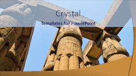  Presentation with egypt - Cool new slides with africa-egypt-luxor-amun-temple backdrop and a sky blue colored foreground