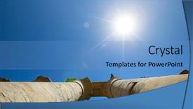  Presentation with karnak - Beautiful presentation theme featuring africa egypt luxor karnak temple backdrop and a teal colored foreground