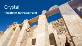  Presentation with karnak - PPT theme with africa-egypt-luxor-karnak-temple background and a ocean colored foreground