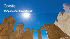  Presentation with karnak - Theme consisting of africa-egypt-luxor-karnak-temple background and a teal colored foreground