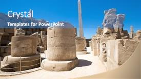  Presentation with karnak - Slides with africa-egypt-luxor-karnak-temple background and a teal colored foreground