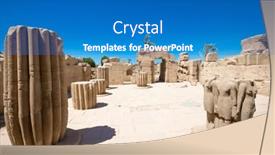  Presentation with karnak - PPT theme with africa-egypt-luxor-karnak-temple background and a teal colored foreground