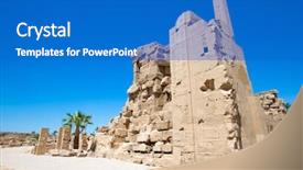  Presentation with africa religion - Audience pleasing theme consisting of africa egypt luxor karnak temple backdrop and a cobalt blue colored foreground