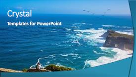  Presentation with south africa - Amazing PPT layouts having africa flock of migratory bird backdrop and a teal colored foreground