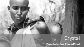  Presentation with family africa - Theme with africa-kenya-masai-mara-november background and a gray colored foreground