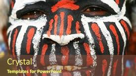  Presentation with warrior - PPT theme featuring africa-kenya-nakuru-november-9 background and a tawny brown colored foreground