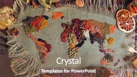  Presentation with spices - Colorful PPT theme enhanced with africa map - spices on sackcloth background backdrop and a violet colored foreground