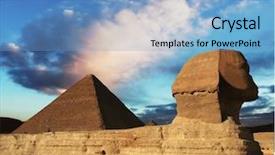  Presentation with egyptian nicle - PPT theme consisting of africa middle east - egyptian sphinx background and a  colored foreground