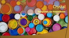  Presentation with bacterial plates - Audience pleasing presentation theme consisting of africa middle east - multicolored ceramic plates backdrop and a  colored foreground