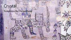  Presentation with egyptian - PPT theme with africa middle east - traditional egyptian wall decoration background and a lemonade colored foreground