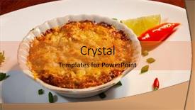  Presentation with street food - PPT theme enhanced with africa oil - acaraje traditional brazilian street food background and a gold colored foreground