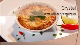  Presentation with street food - Beautiful PPT theme featuring africa oil - acaraje traditional brazilian street food backdrop and a lemonade colored foreground