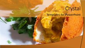  Presentation with street food - Cool new presentation design with africa oil - acaraje traditional brazilian street food backdrop and a gold colored foreground