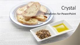  Presentation with egyptian - Slides having africa oil - homemade dukkah egyptian mixture background and a sky blue colored foreground