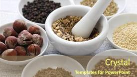  Presentation with egyptian - Slide deck enhanced with africa oil - homemade dukkah in a jar background and a coral colored foreground