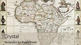  Presentation with africa - Amazing PPT theme having africa old map created backdrop and a soft green colored foreground