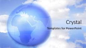  Presentation with 3d character blue globe - PPT layouts enhanced with africa on globe over blue background and a light blue colored foreground
